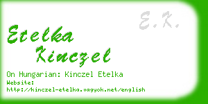 etelka kinczel business card